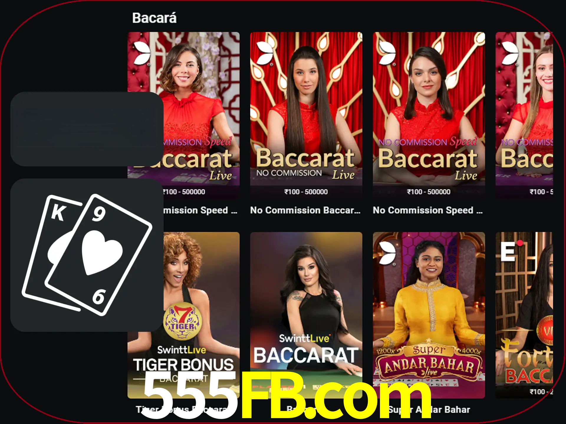 Ganhe muito dinheiro jogando jogos de bacará.