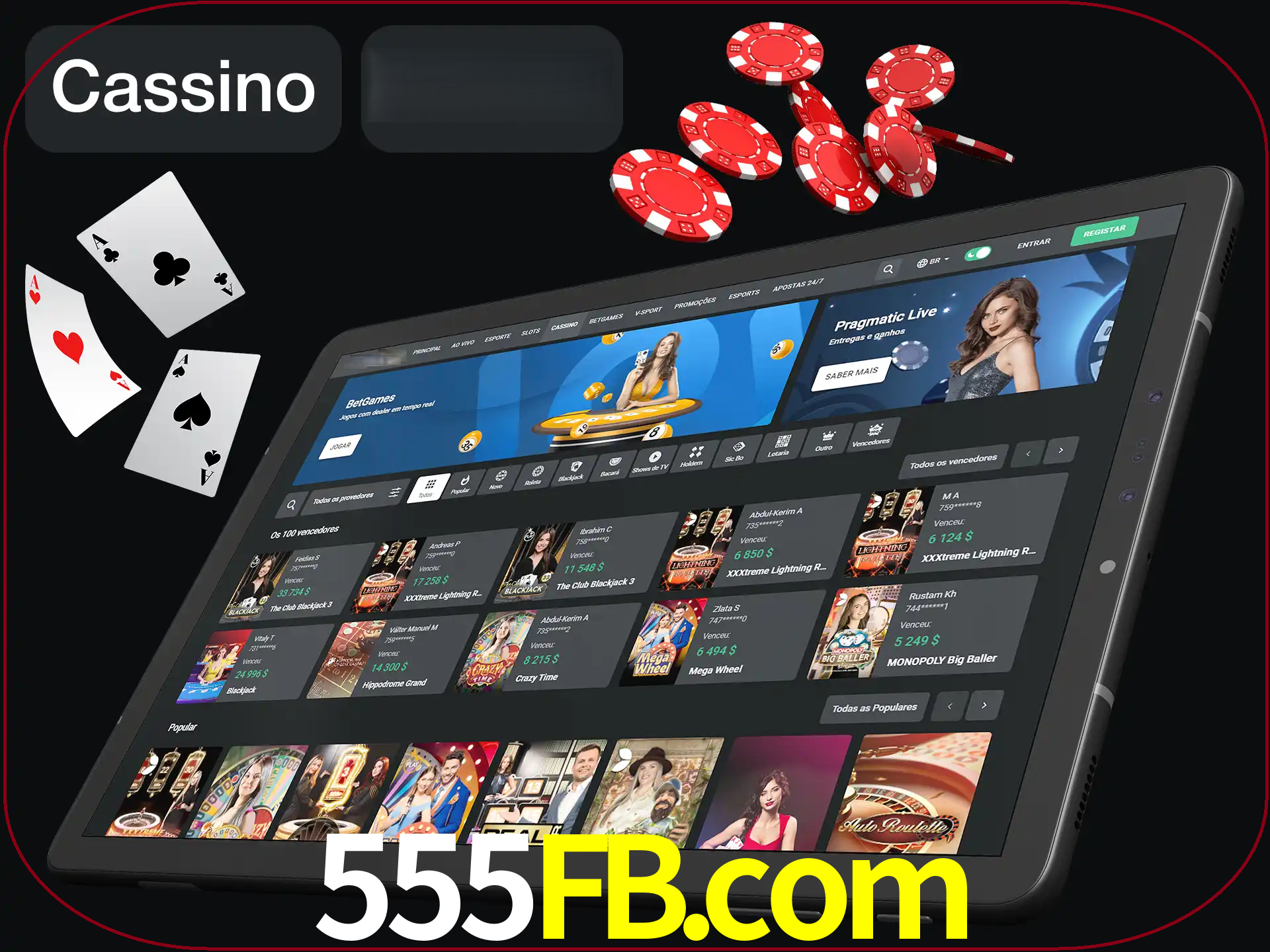 Jogue vários jogos de cassino em nosso cassino.